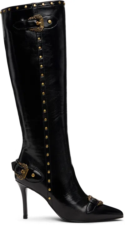 Versace Jeans Couture Black Couture1 Scarlett Knee-high Tall Boots