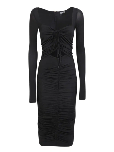 Versace Jeans Couture Black Cut-out Midi Dress