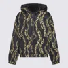 Versace Jeans Couture Reversible Chain-print Hooded Jacket In Black