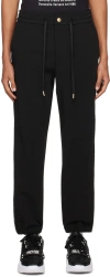 Versace Jeans Couture Pantaloni Jogging Con Logo Floccato In E899 Black