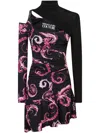 Versace Jeans Couture Chrome Couture Cutout Dress In Black