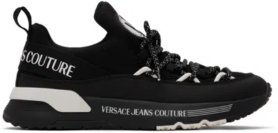 Versace Jeans Couture Black Dynamic Trainers In E899 Black