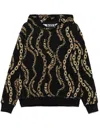 Versace Jeans Couture Graphic Print Hooded Sweatshirt In Black