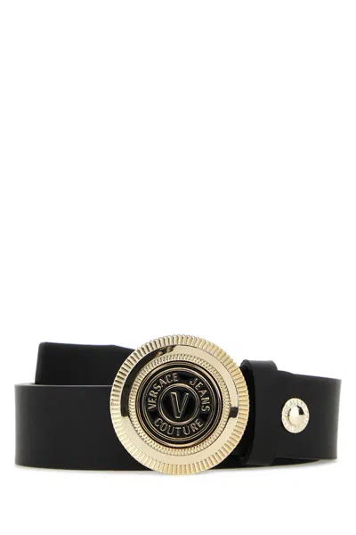 Versace Jeans Couture Black Leather Belt