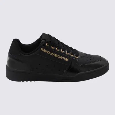 Versace Jeans Couture Black Leather Sneakers