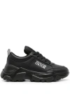 Versace Jeans Couture Black Speedtrack Sneakers In E899 Black