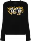 Versace Jeans Couture 范思哲牛仔裤时装运动衫带徽标 In Black