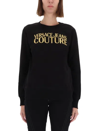 Versace Jeans Couture Black Logo Crew Neck Sweatshirt
