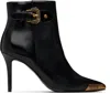 Versace Jeans Couture 90mm Scarlett Buckle-detail Ankle Boots In Black
