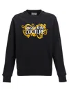 Versace Jeans Couture Logo-print Cotton Sweatshirt In Black