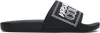 Versace Jeans Couture Slide Sandal With Logo In Black