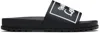 Versace Jeans Couture Black Logo Shelly Pool Slides In E899 Black