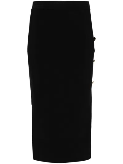 VERSACE JEANS COUTURE BLACK LOGO SKIRT