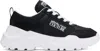 Versace Jeans Couture Black Logo Speedtrack Sneakers In Black