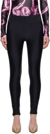 Versace Jeans Couture High-performance Leggings With Stretch Fabric And Detailing In E899 Black