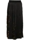 Versace Jeans Couture Watercolour Couture-print Pleated Skirt In Black