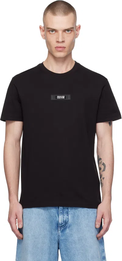 Versace Jeans Couture Black Patch T-shirt In E899-black