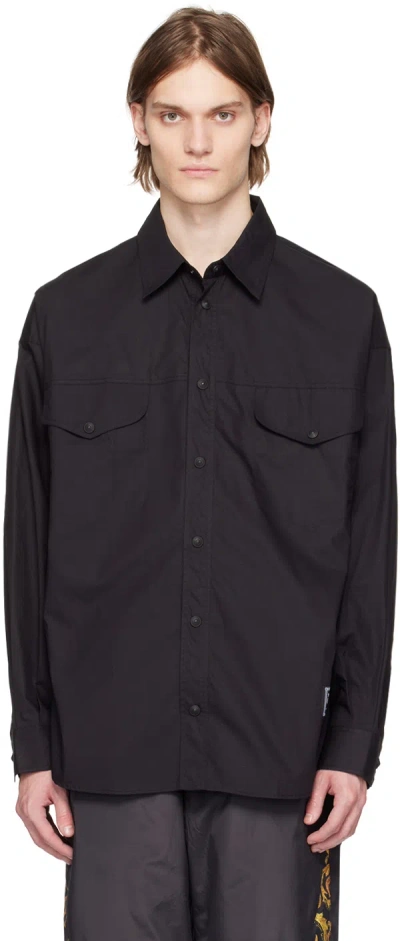 Versace Jeans Couture Black Piece Number Shirt In E899 Black