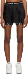 Versace Jeans Couture Black Pleated Skort In E899 Black