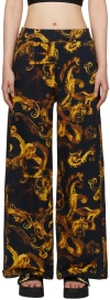 Versace Jeans Couture Barocco-print Track Pants In Eg89 Black/gold