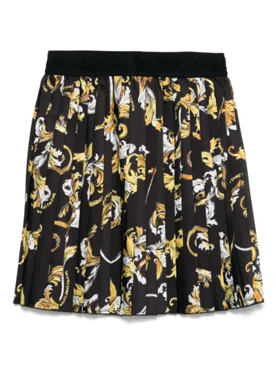 VERSACE JEANS COUTURE BLACK PRINTED SKIRT