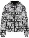 Versace Jeans Couture Reversible Hooded Puffer Jacket In Black
