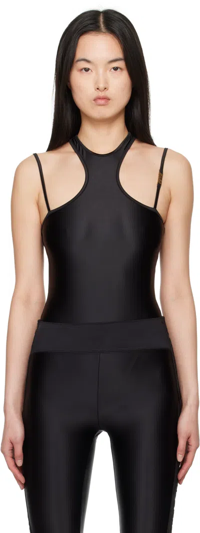 Versace Jeans Couture Black Racerback Bodysuit In E899 Black