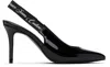 Versace Jeans Couture Pointed Toe Pumps With Slingback Strap In Black