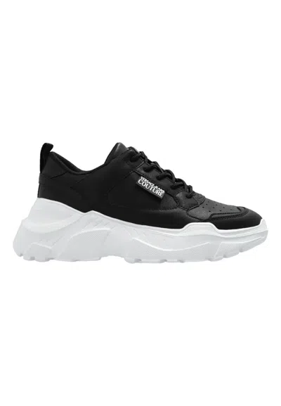 Pre-owned Versace Jeans Couture Black Sneakers Speedtrack 77va3sc2 Zp307