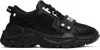 VERSACE JEANS COUTURE BLACK SPEEDTRACK LOGO SNEAKERS