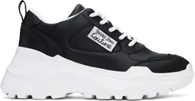 Versace Jeans Couture Black Speedtrack Sneakers In Schwarz