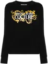Versace Jeans Couture 范思哲牛仔裤时装运动衫带徽标 In Black