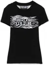 Versace Jeans Couture Graphic Print Logo T-shirt In Cotton In Black