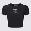 Versace Jeans Couture Black & Pink Chromo Couture Logo T-shirt In Black