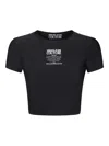 Versace Jeans Couture Black & Pink Chromo Couture Logo T-shirt In Negro