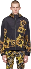 VERSACE JEANS COUTURE BLACK WATERCOLOR COUTURE JACKET