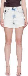 Versace Jeans Couture Blue Easy Reserved Shorts In Blue