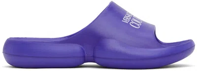 Versace Jeans Couture Blue Tago Logo Slides In E206 Klein