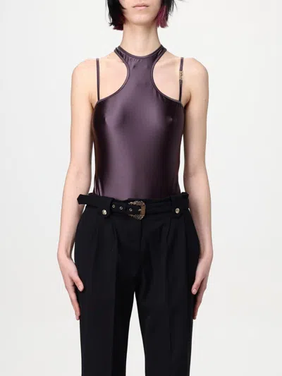 VERSACE JEANS COUTURE TOP VERSACE JEANS COUTURE WOMAN COLOR BROWN,G77361032
