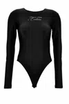Versace Jeans Couture Body With Long Sleeves In Black