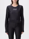 Versace Jeans Couture Bodysuit With Shimmering Sequins In Black