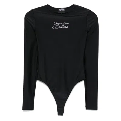 Versace Jeans Couture Long-sleeves Bodysuit In Black