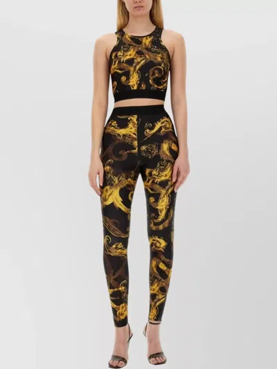 VERSACE JEANS COUTURE BOLD PRINT CROP TOP