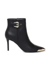 Versace Jeans Couture Women's Garland Buckle Stiletto Ankle Boots In Black