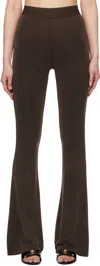 Versace Jeans Couture Brown Flared Leggings In E721 Cocoa