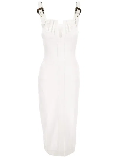 VERSACE JEANS COUTURE BUCKLE-DETAIL DRESS