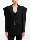 Versace Jeans Couture Buckle-detailed Jacket In Black