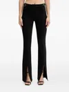 Versace Jeans Couture Buckle-detailed Trousers In Black