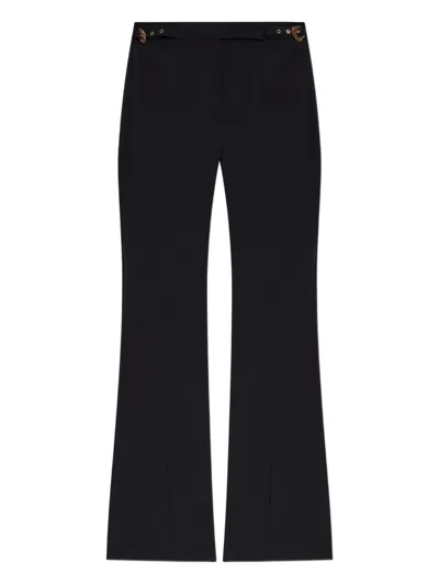 Versace Jeans Couture Buckle-fastening Trousers In Black