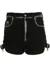 Versace Jeans Couture Denim High-waisted Shorts Contrast Stitching